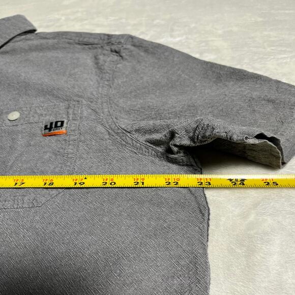 Duluth Trading 40 Grit Workwear Shirt Men's L Short Sleeve Button Up Textured - Picture 6 of 8